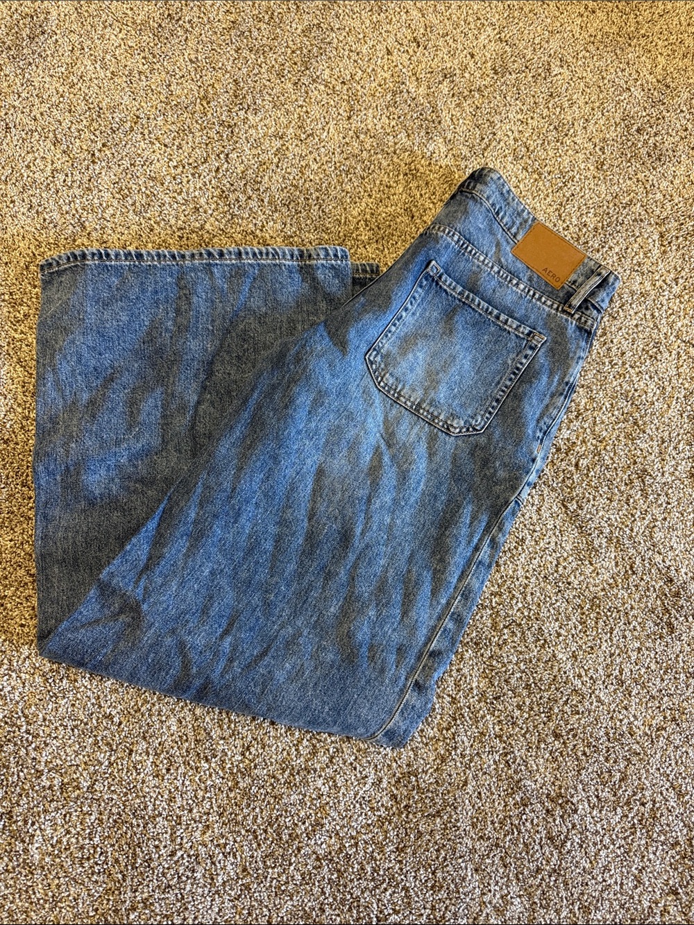 Aeropostale Women's Wide Leg Jeans - Blue